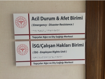 SAĞLIK BAKANLIĞI KAPI İSİMLİĞİ